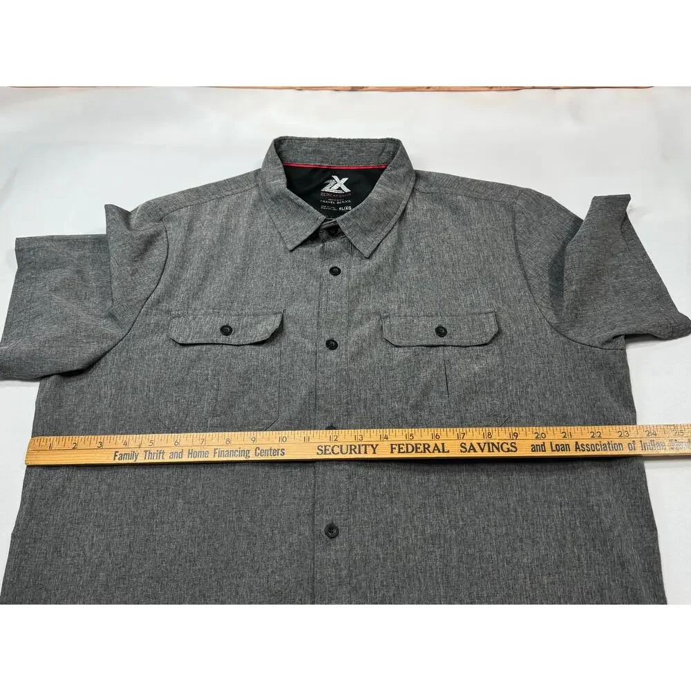 Zeroxposur Gray Button-Down Shirt Size XL